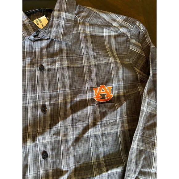 Antigua Auburn University Mens Plaid Button-Down Shirt Size S - Picture 2 of 6